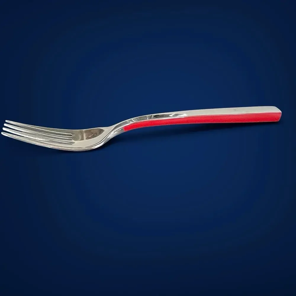 Lenox Roxbury Red 1 Salad Fork Stainless Steel Flatware Replacement Modern